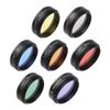 Andoer 1.25 Inches Telescope Eyepiece Filters Set Moon & Skyglow Filter CPL Filter Red Orange