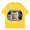 The Beast Inside Me Funny Cat Meme T-Shirt Vintage 90s Y2K Graphic Tshirt Summer Men's and Women's Loose Casual Cotton T-shirts