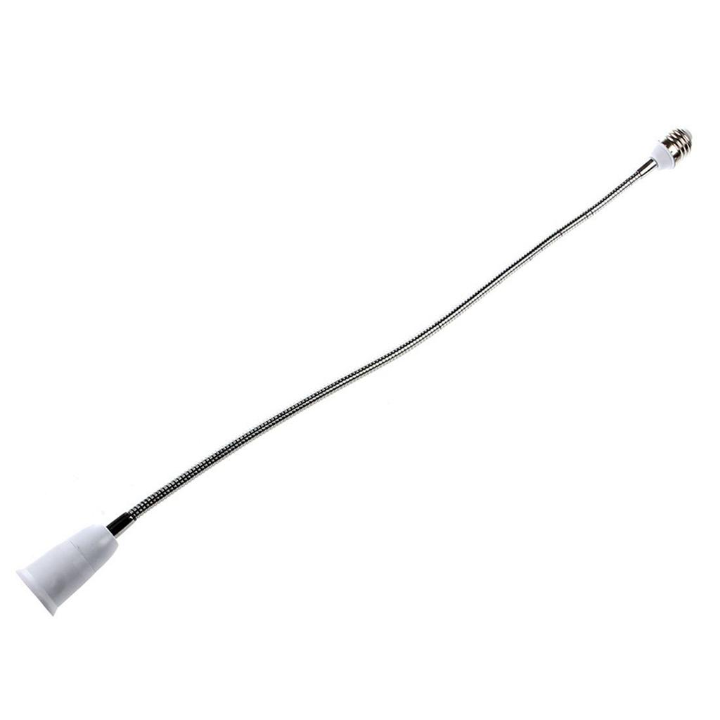 BAAU 3X E27 to E27 Light Lamp Bulb Flexible Extension Adaptor Converter (White,60cm)