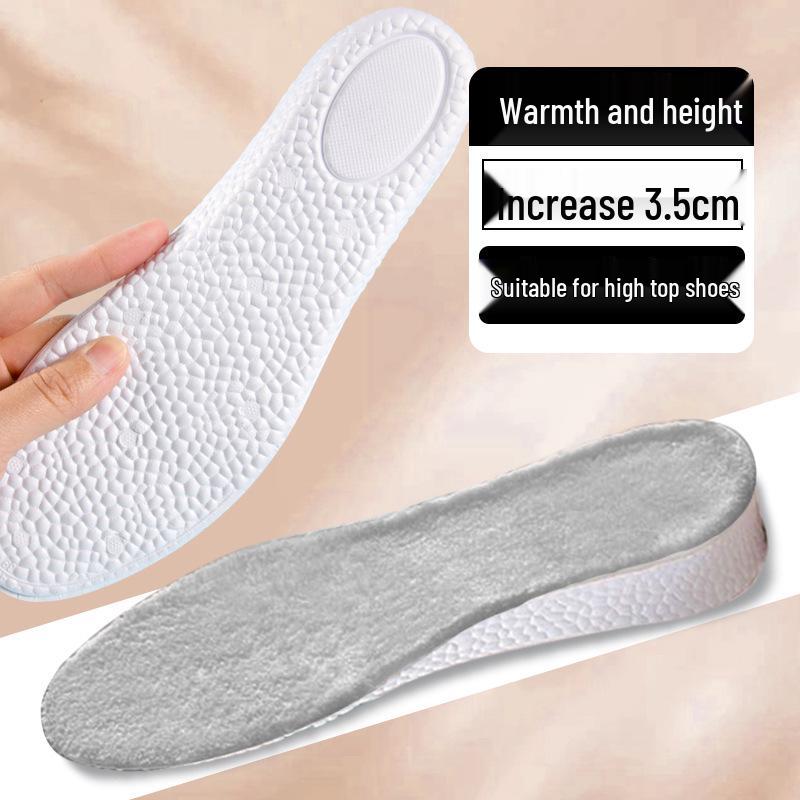 Height-Boosting Fleece Insoles for Men and Women – Warm, Thick, and Invisible for Winter Martin Boots.