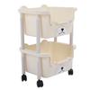 Storage Cart with Caster Wheels High Capacity Rolling Trolley Cart for Bathroom Kitchen Classroom Narrow Places
