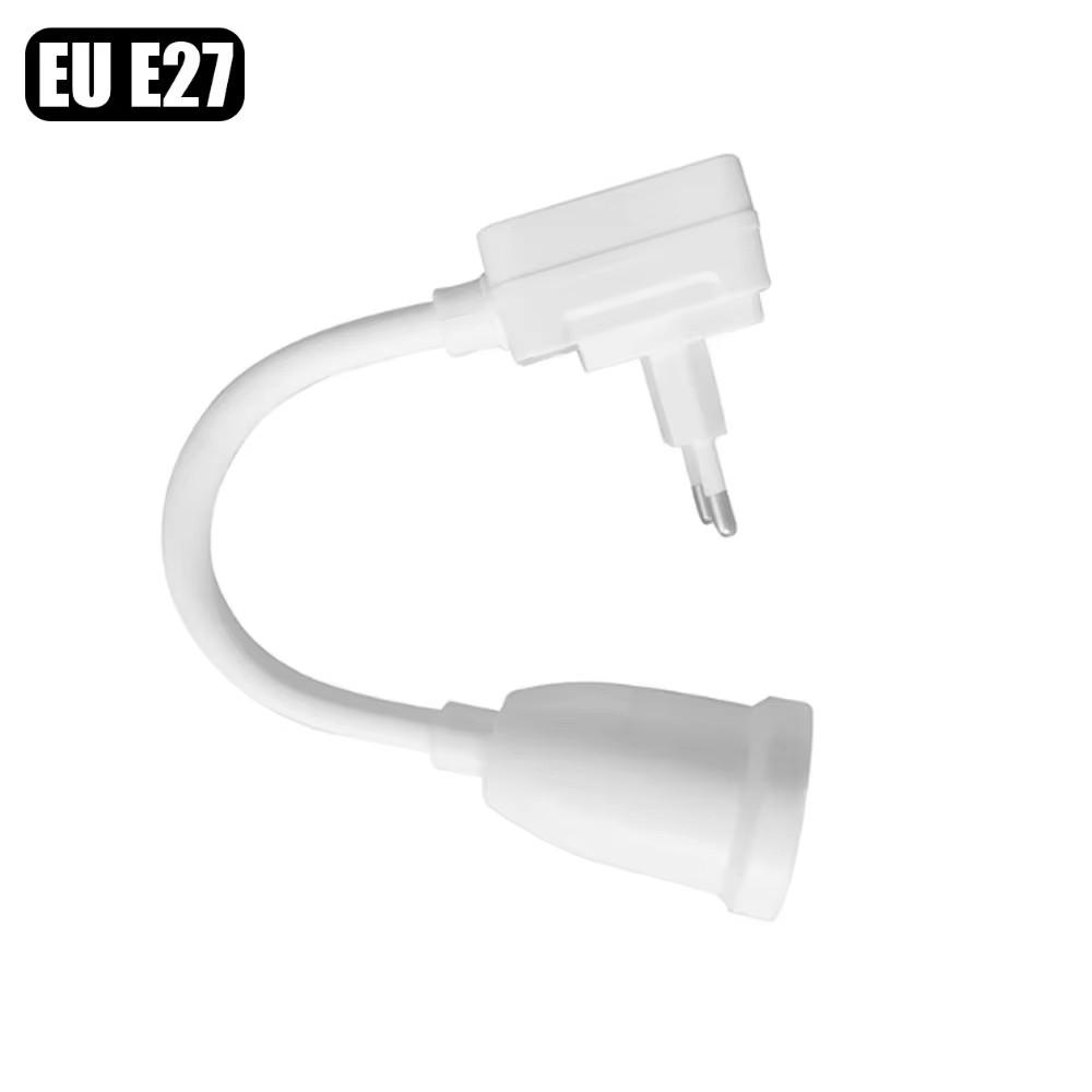E27 LED Table Lamp Socket Bulb Holder with Rotary Head And Built-in Switch EU Plug Direct Plug-in LED Base Lamp for Lighting