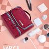 Solid Color Hanging Makeup Bag Multifunctional Waterproof Cosmetic Bag Dry-wet Separation Oxford Cloth Toiletry Organizer Bag