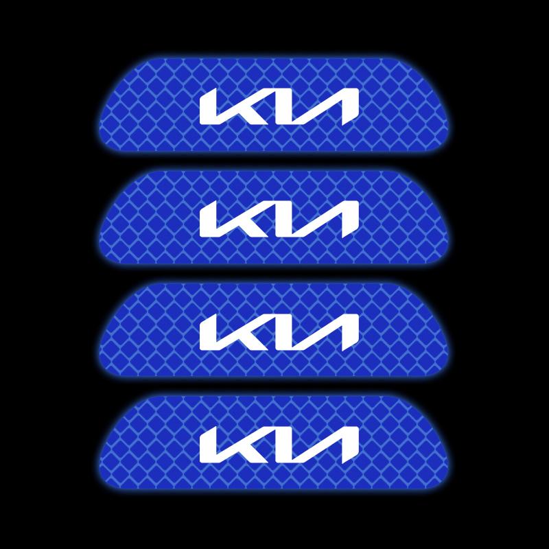 MYMX8 4PCS Car Door Sticker Safety Warning Reflective Mark For KIA Rio Ceed Sportage Cerato Soul