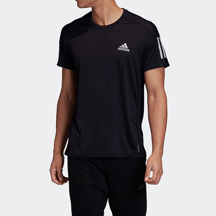 adidas T Shirts Men's Black Crew Neck Moderate Straight Fit GC7873