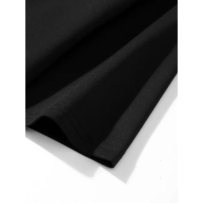 European Sizes Men's Black Short-Sleeve T-Shirt with Roaring Brown Bear Print – Crew Neck, Lightweight & Breathable