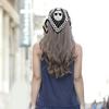 Elegant Skull Pattern Head Scarf Headband Dark Series Hairscarf Bandanas Headpiece for Halloween Party Photo Headscarf
