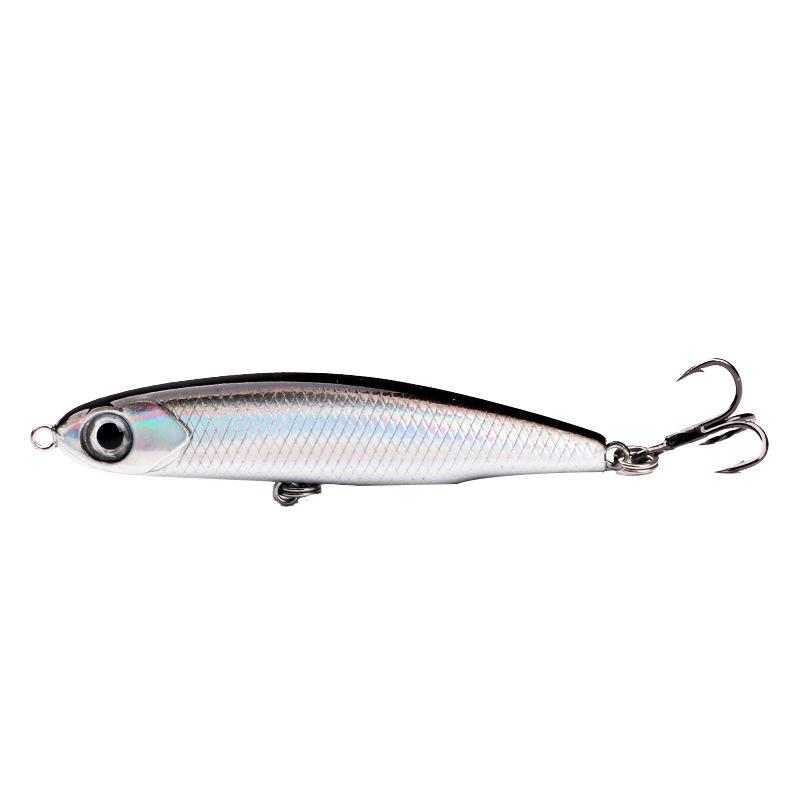 Little Silver Sinking Pencil Lure 3.2g: Long-Cast Wobbling Artificial Bait for Freshwater Fishing