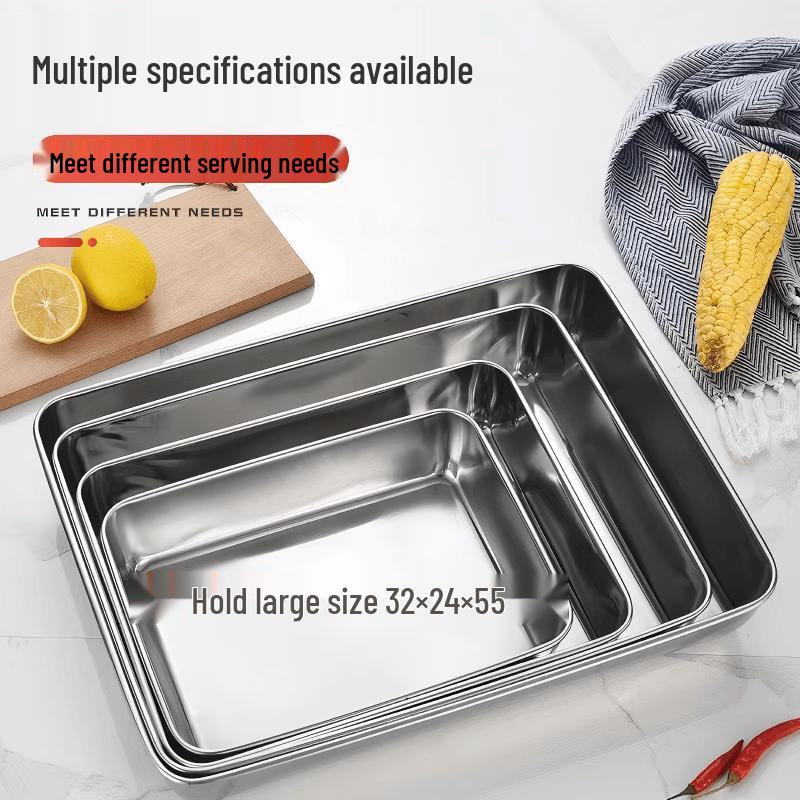 Diruien Stainless Steel Stackable Food Storage and Baking Pans