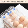 Egg Crate for Refrigerators, Automatic Rolling Design, Holds 28 Eggs, Two-Tier, Transparent, Egg Rack, 32.5cm x 16.5cm x 9cm