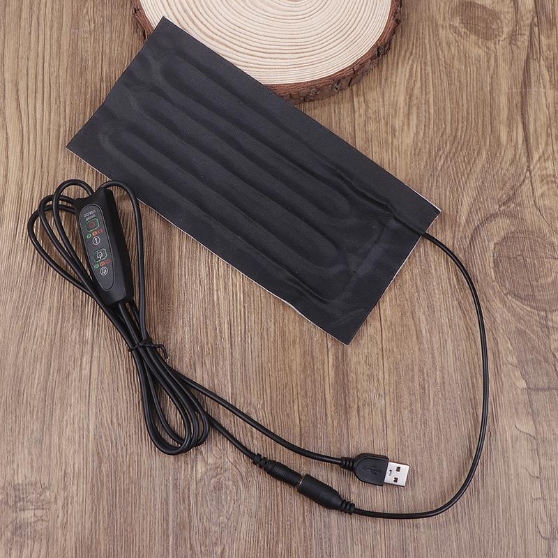 Almofadas aquecidas de fibra de carbono quentes com carregamento USB, tapete aquecedor de cintura e barriga, placa quente portátil para aquecimento do corpo, pés, inverno