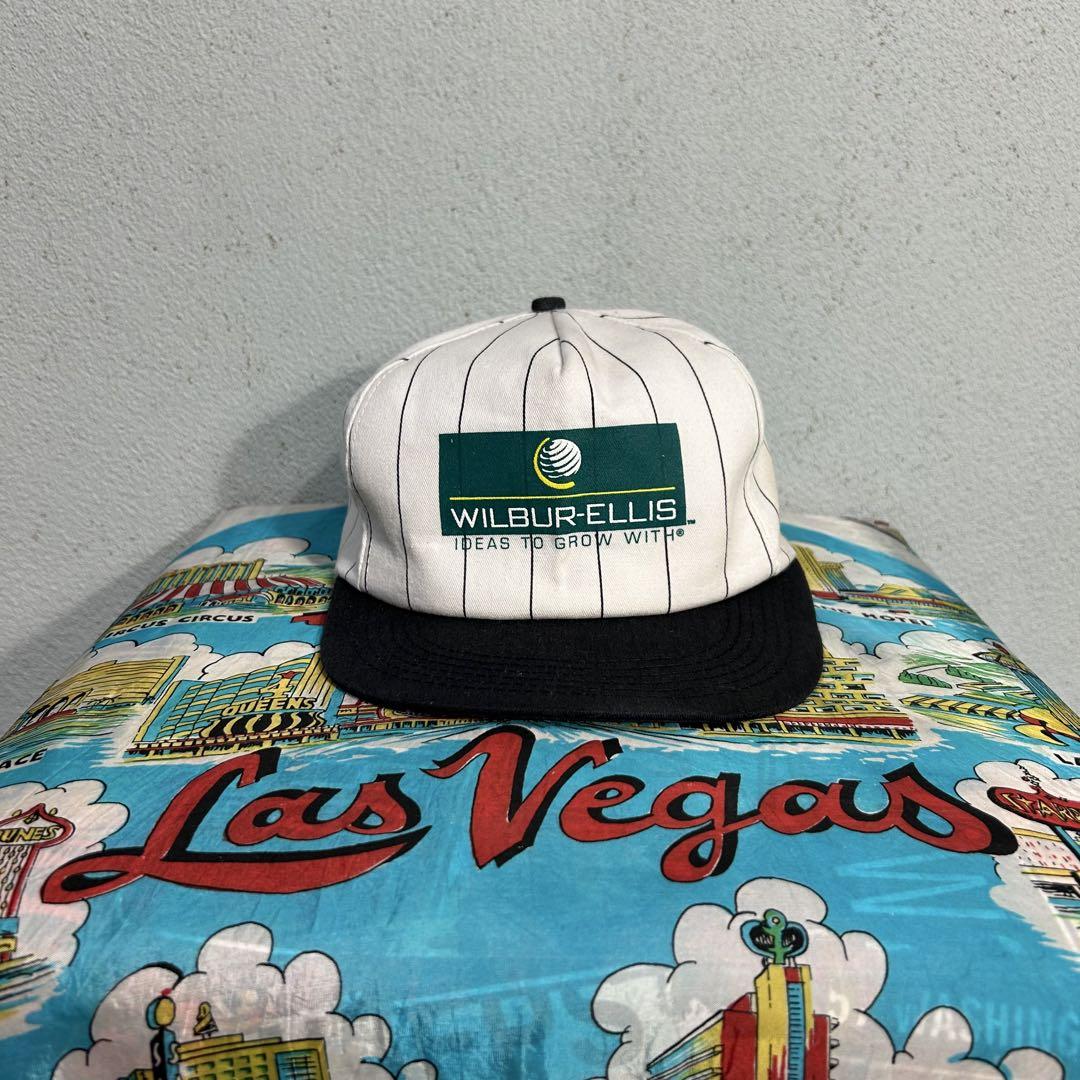 

[USED] 90s USA Made Corporate Striped Cap 00s Y2K Cap OLD