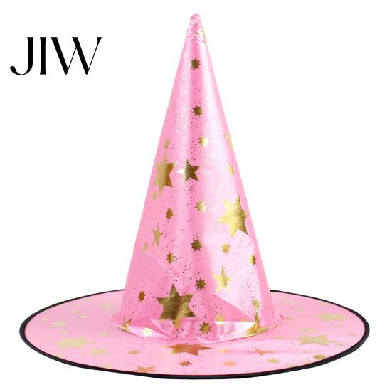 Witch Hat with Rose Halloween Wizard Hat, Adult Kids Cosplay Cone Spider Decorative Web Star Decor, Gothic Party Costume Prop, Trick or Treat