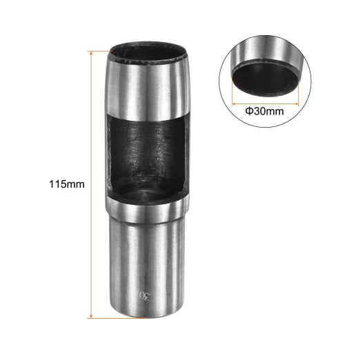 uxcell Leather Hollow Punch, 30mm Round Hole Punch Tool, Belt Puncher Carbon Steel Single Punch for Watch Straps, Cutting Leather Craft, Rubber, Paper