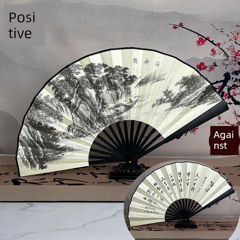 Silk Cloth Fans, Blank Folding Fans, , Custom Drawing and Calligraphy Fans, Men's Chinese Style, Ancient Style, Advertising, Calligraphy Fan, White