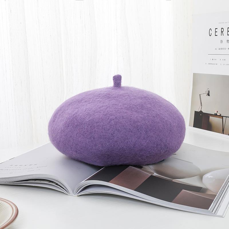 Wool beret painter hat women autumn and winter versatile retro hat winter versatile hat