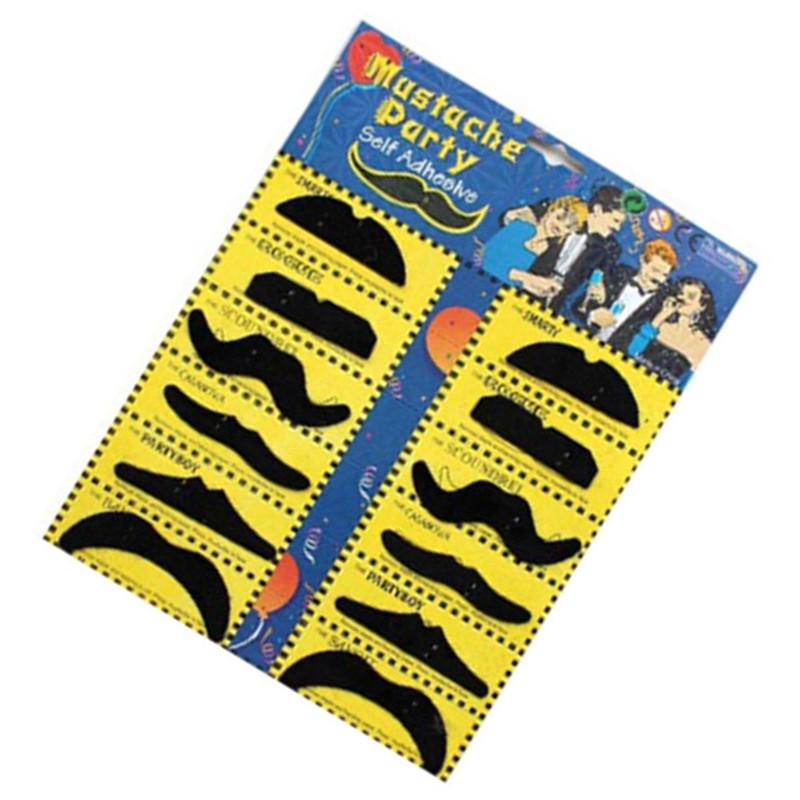 12ks/balení Party Halloween Falešný knír Legrační cosplay foto rekvizity Kostýmní vousy