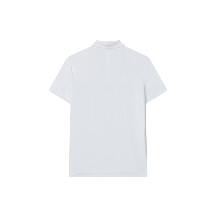 Fila Minimalist Commuter Color Block Letter Knit Short Sleeve Polo Shirt Men Polo Shirts Standard-White F11M232114F-WT