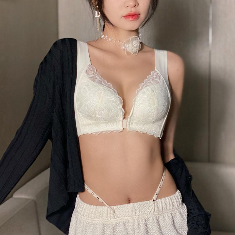 Japanese and Korean bra underwear women's steel-free ring small breasts gather and support adjustment bra lace sexy and comfortable