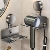 Hair Dryer Holder Wall Mounted Bathroom Suction Cup Blow Dryer Storage Removable Blow Dryer Holder Hanger Blow Dryer Stand