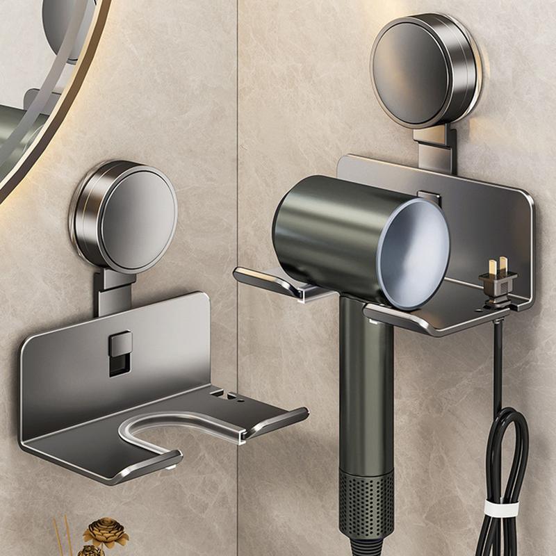 

Держатель для фена настенный для ванной комнаты на присоске, для хранения фена, съемный держатель-подвеска для фена, подставка для фена красный