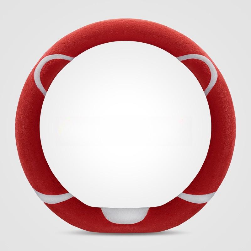 Customizable Plush Cartoon Steering Wheel Cover For Cars Soft And Cozy Winter Style