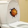 Creative Broken Basketball Bathroom Toilet Beautification Decorative Stickers