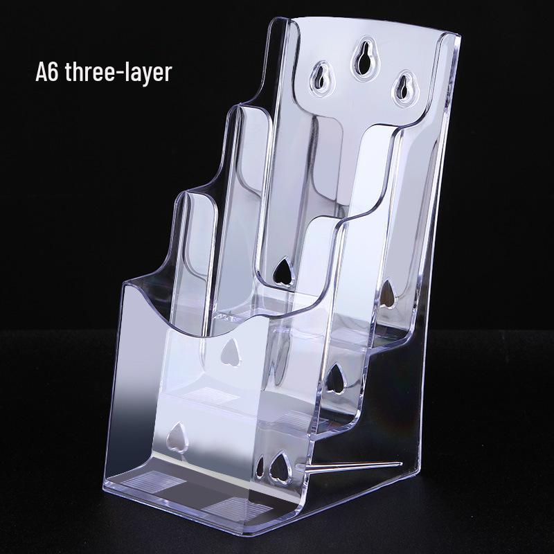 A4 Acrylic Three-Layer Brochure and Leaflet Display Stand