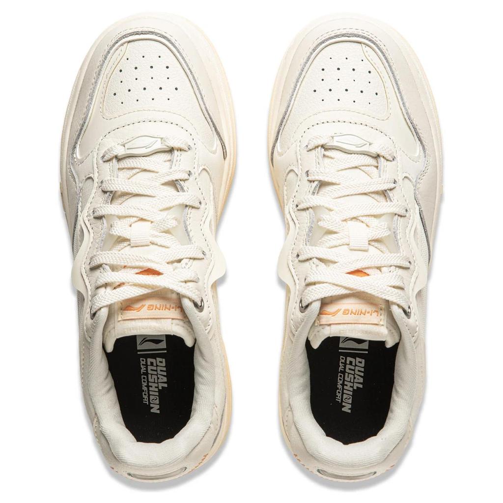 New LiNing Future C1 Abrasion Resistant Slip Resistant Low Top Skateboard Shoes Women's Beige AGCU032-19