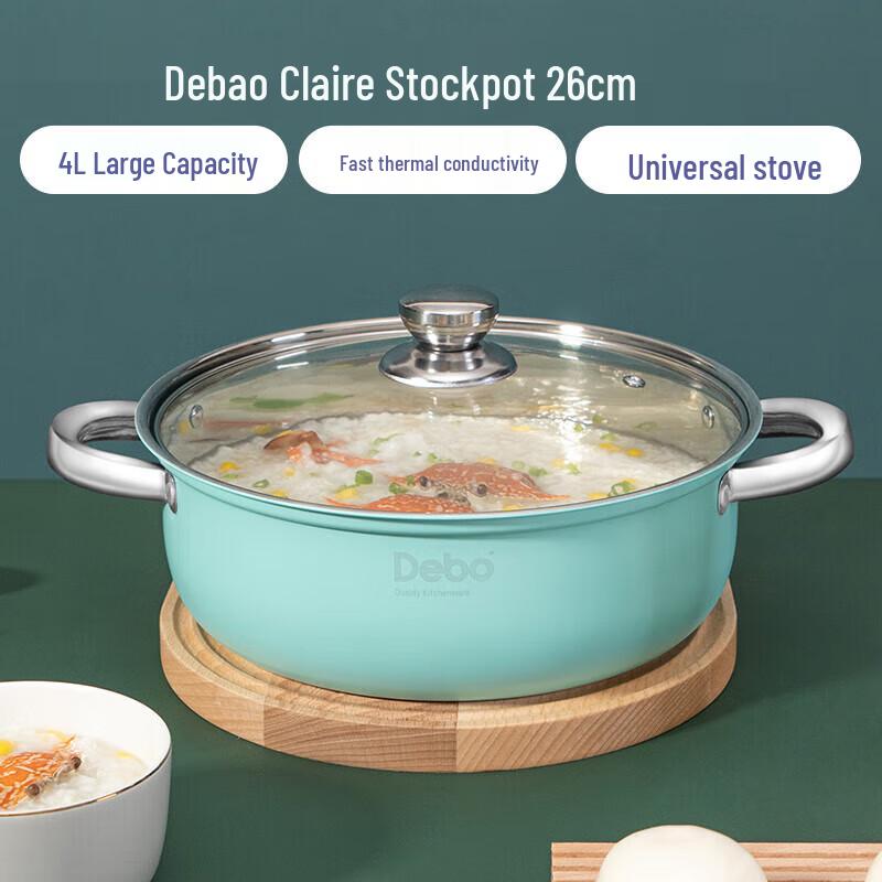 Debo Claire 26cm Stainless Steel Soup & Hot Pot