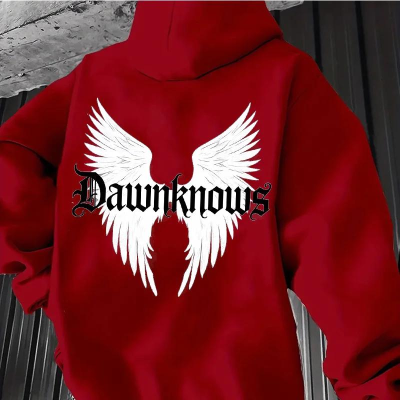 Крылья Ангела Новый Мужской Модный Худи Удобный Высококачественный Популярный Свободный Мужской Топ S