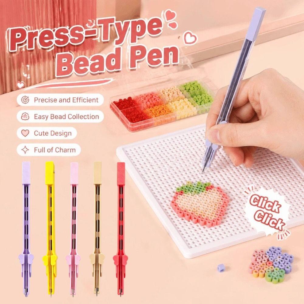 Effizienter Druck-Typ Perlenstift Handheld Automatischer Schmelzperlenstift Lagerbarer Perlenstift Pixel Puzzle