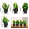 4-Pack Mini Potted Artificial Plants - Decorative Fake Plants for Home & Office