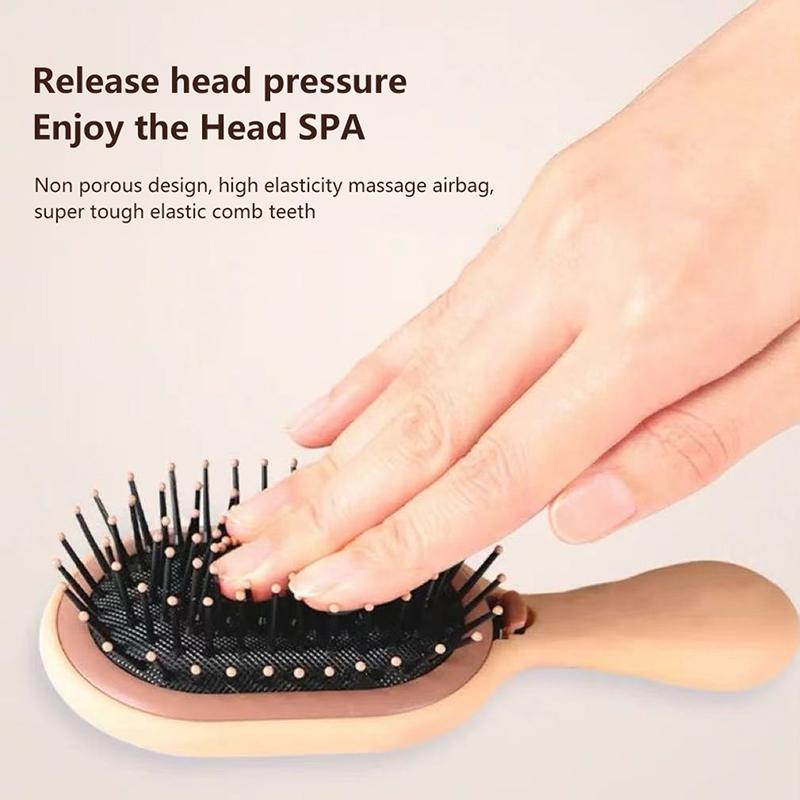 Detachable Air Cushion Comb With Mirror Scalp Hairbrush Detangle Anti Static Salon Hairdressing Styling Tool For Straight Curl