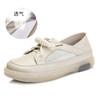 The first layer of cowhide white shoes women's 2025 summer new casual mesh two wear single shoes women's one pedal leather women's shoes
