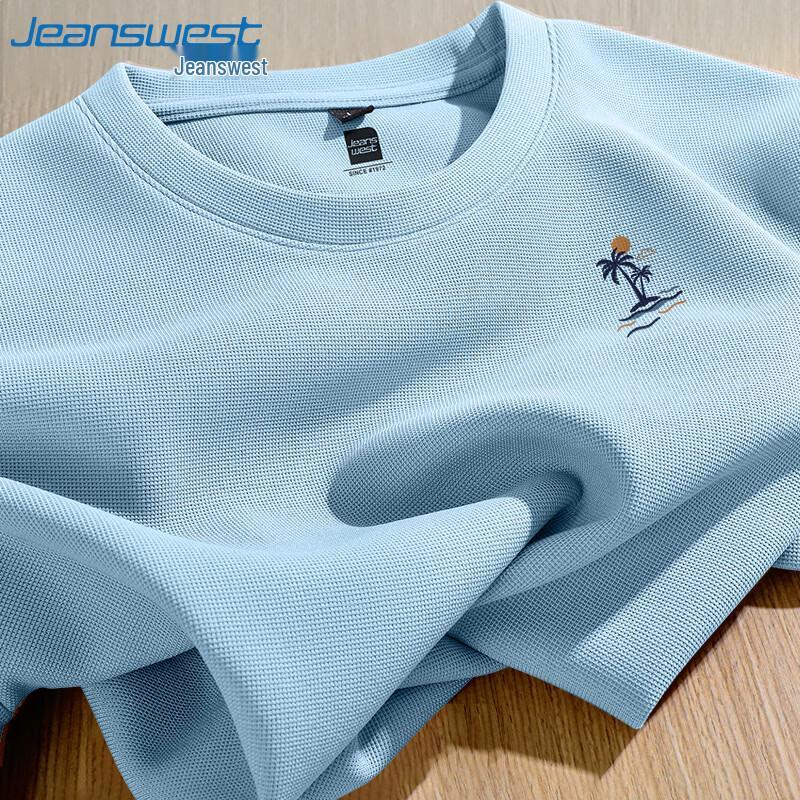 

Мужская футболка с коротким рукавом из плотного вафельного трикотажа Jeanswest 5XL