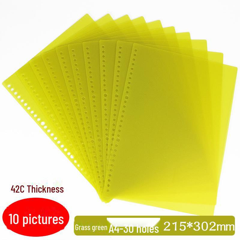 5-Pack Frosted A4 Detachable DIY Loose-Leaf Book with Colored Cover, A5/B5 Opening Ring Hole Folder