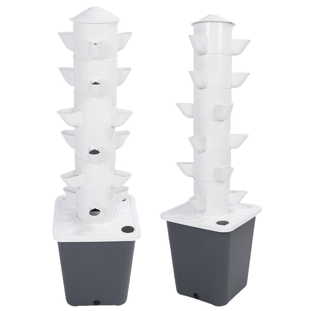 Vertical Hydroponic Growing System Space Saving 18 Hole Hydroponic Tower with 10L Watertank for Home