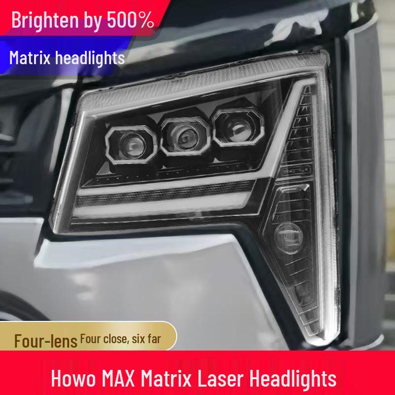 Sinotruk Howo MAX Ultra-Bright All-LED Laser Headlight Assembly with Four-Lens Matrix Right