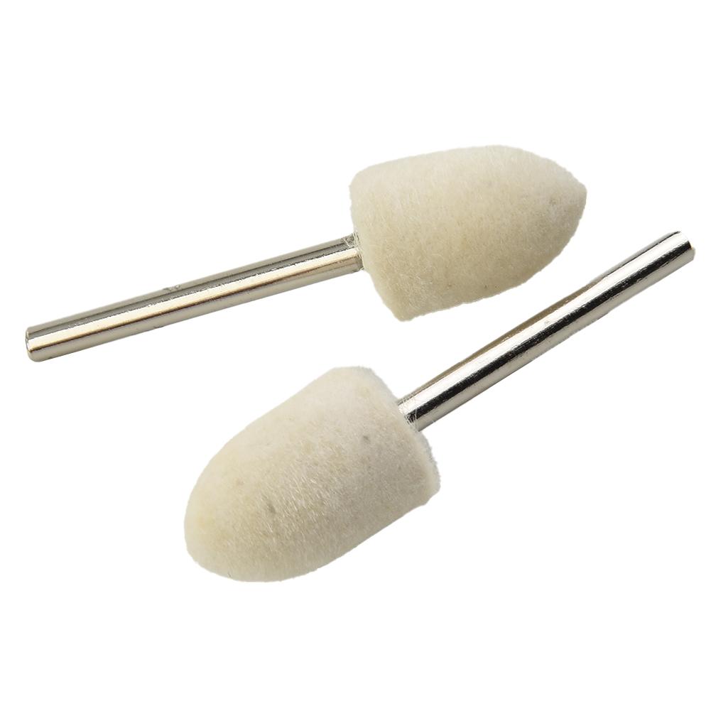 20 Pieces 4/6/8/10/12mm Wool Felt Mounted Polishing Buffing Wheel Grinding Head Drill Rotary Tool Kit Abrasive Tools