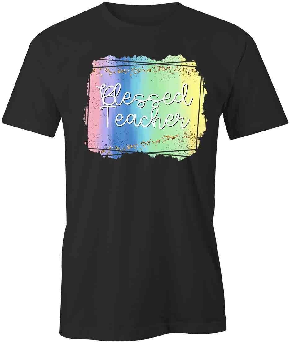 Blessed Teacher TShirt Tee Short-Sleeved Cotton CLOTHING TEACHER SCHOOL S1BCA781 L