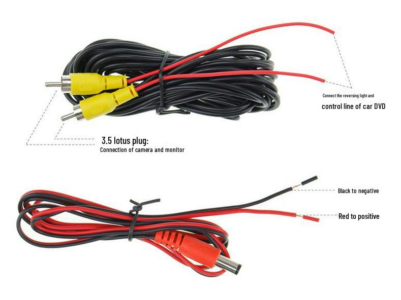 12V Universal High-Definition Rear View Camera with 8 LED Lights for Large Screen Navigation