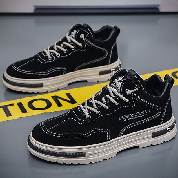 Men's Shoes 2024 Spring New Breathable Work Clothes Shoes Men's Trend Versatile Anti Slip Sports Casual Board Shoes Work Shoes
