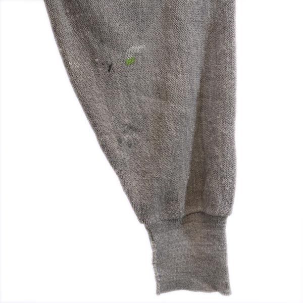 Lacoste 90s Old USA Made Long Sleeve V Neck Knit XL Gray Sweater Men's Used