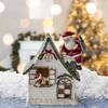 Christmas House Statue Desktop Centerpiece Statue Christmas Decoration Ornaments