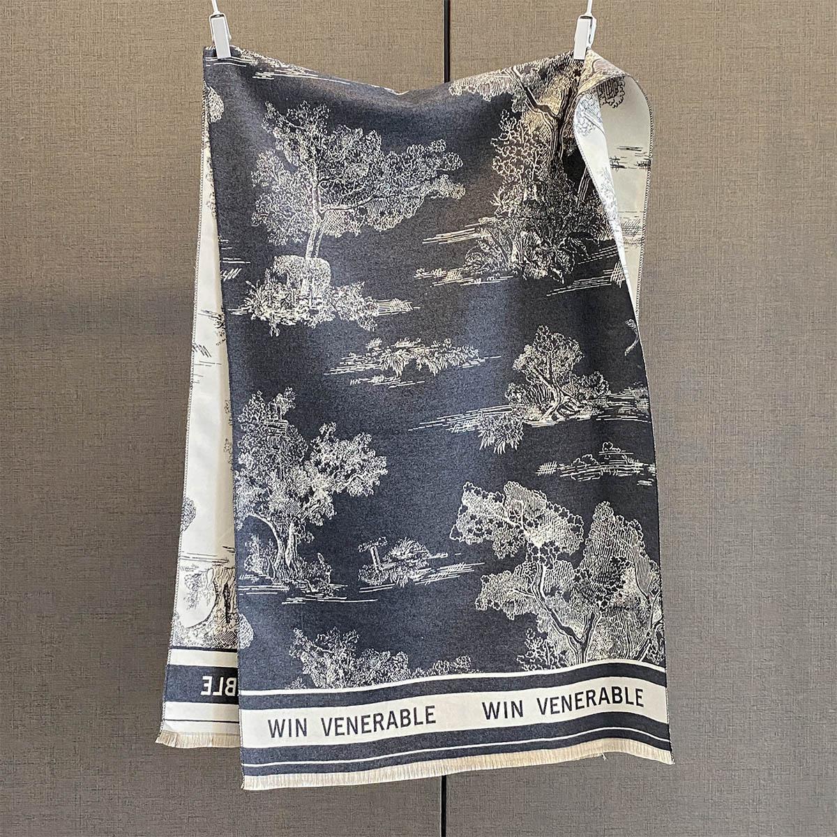 

Thick Winter Poncho Women Scarf Luxury Floral Warm Shawl and Wrap Imitation Cashmere Pashmina Blacnket Design Bufanda Echarpe 65x185