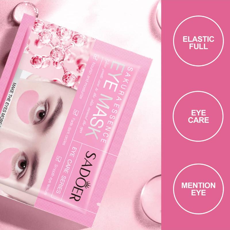 Cherry Blossom Extract Eye Mask Anti-Wrinkle Eye Patches Fade Fine Line Remove Dark Circle Bag Anti-Puffiness Moisturizing Brighten Skin Care