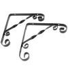 2Pcs Metal L Shape Wall Mounted Shelf Triangle Bracket Supporter