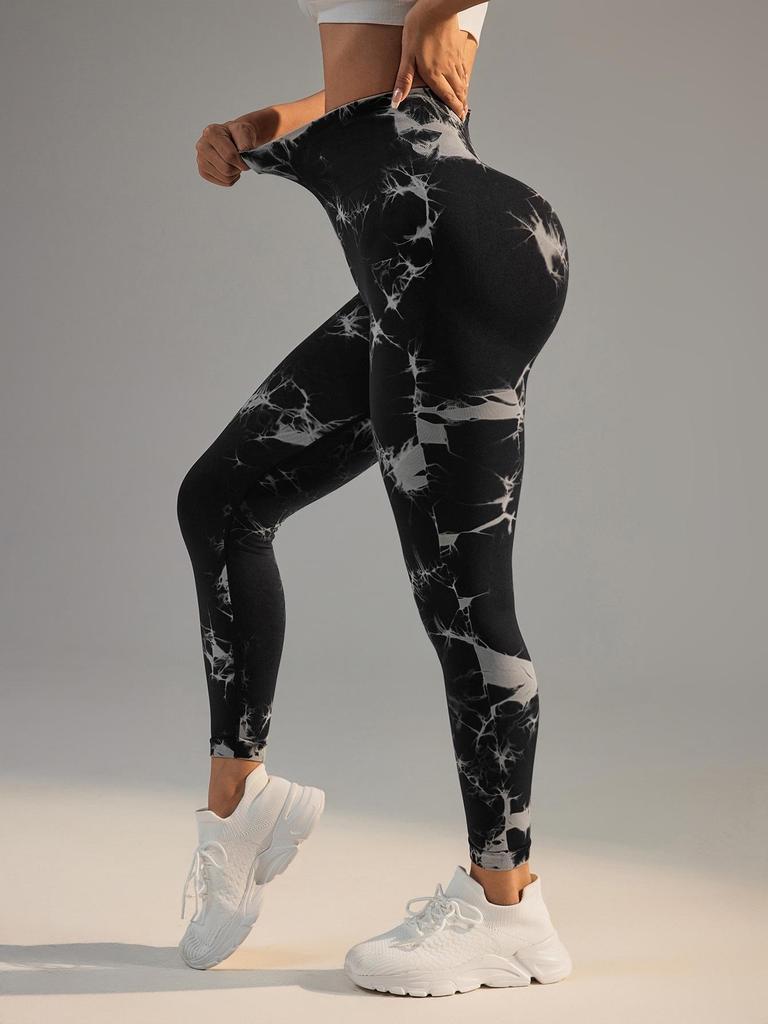 2025 Tie-Dye Non-Slip High-Waist Women's Yoga Leggings with Drip-Proof Design
