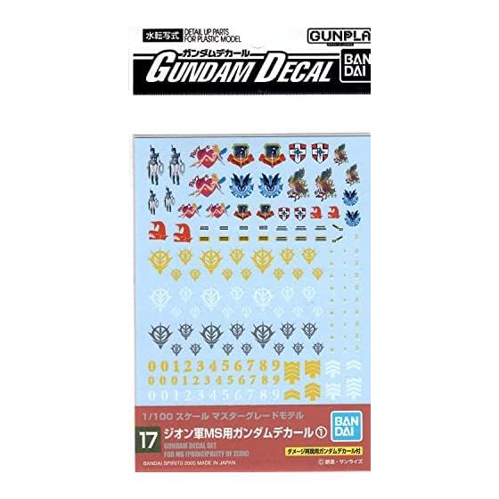 Gundam Decal No.17 MG 1/100 Mobile Suit Gundam Zeon Army MS 1